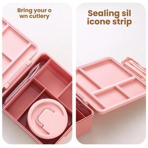Boîte à lunch pour enfants sans BPA avec couvercle en plastique Nouveau <span class=keywords><strong>compartiment</strong></span> pour sac à dos de retour à l'école Pratique et sûr pour les étudiants - Product Image 6