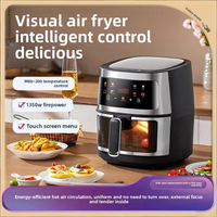 Nouvelle friteuse à air de grande capacité 8L contrôle multifonctionnel de micro-ordinateur de fenêtre visible pour un usage commercial domestique