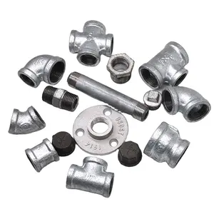 Manufacture En10242 Hot-dip Galvanized and Black Thread Plumbing Malleable Casting Iron Pipe Fittings