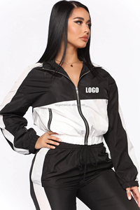Sportswear Polyester Zipper <strong>Jacket</strong> Custom Outdoor Windbreaker <strong>Womens</strong> Woven <strong>Lightweight</strong> <strong>Jacket</strong> - Product Image 2
