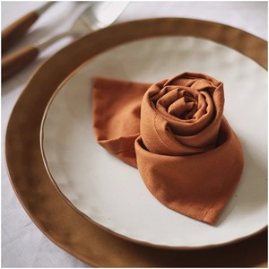 Servilletas de Mesa de Algodón Rojo, Servilletas de Tela Premium con Logotipo Personalizado, Económicas, Reutilizables, para Cenas, <span class=keywords><strong>Bodas</strong></span>, Fiestas, <span class=keywords><strong>Banquetes</strong></span>, Uso Diario - Product Image 4
