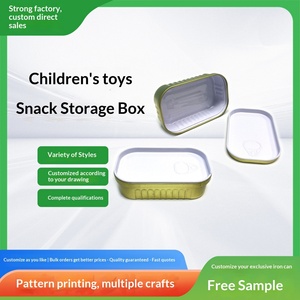 Caja Ovalada de Hojalata Vacía, Caja Misteriosa, Miniaturas de Comida de Dibujos Animados, Juguetes, Lata de Almacenamiento - Product Image 5