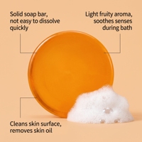 Savon au kaki, mousse riche, déodorant frais, non desséchant après lavage, pour cheveux et corps, parfum léger aux fruits, herbes naturelles, contrôle des odeurs corporelles