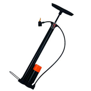 Pompe à vélo manuelle haute pression avec manomètre pour vélos de montagne et accessoires de moto, noir et orange - Product Image 5