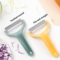 Râpe à chou à double lame en acier inoxydable Couteau à éplucher les légumes manuel multifonctionnel en plastique et métal pour trancher les artefacts