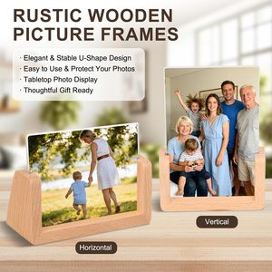 Wholesale 4x6 Inch Desk Top <b>Picture</b> <b>Frame</b> Acrylic Wood <b>Frame</b> - Product Image 3