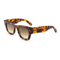 Lunettes de soleil de luxe 2027, monture épaisse noire en acétate, style tendance haute couture, pour hommes et femmes