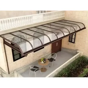 강한 알루미늄 태양과 비 차양 정원 캐노피 천막 방수 폴리 카보네이트 지붕을위한 파티오 알루미늄 캐노피