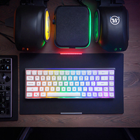 Keyboard RGB Programmable Kustom USB dengan Lampu Latar Bersertifikasi ROHS untuk PC Laptop Tablet Gaming