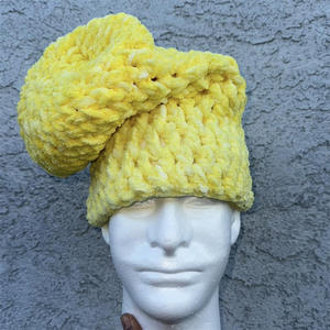 قبعة مرتخية مخططة ملونة مبتكرة للبالغين ، قبعة صغيرة مترهل عصرية جديدة للتجارة الخارجية ، قماش مشترك محبوك - Product Image 4