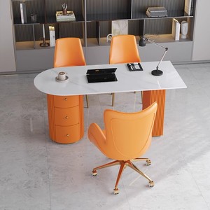 Mesa de consulta médica moderna para estética, estomatología y recepción de pacientes, con tablero de roca y escritorio de ordenador para consultas presenciales - Product Image 4