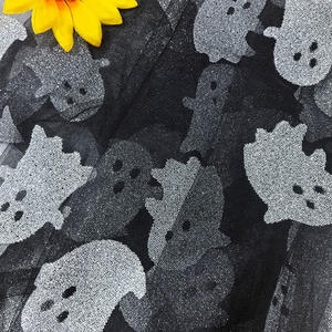 <span class=keywords><strong>Tissu</strong></span> en maille imprimé <span class=keywords><strong>gobelin</strong></span> noir à prix bon marché <span class=keywords><strong>tissu</strong></span> Hallowmas très léger pour la décoration de maison fantôme - Product Image 2