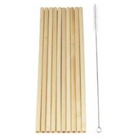 Pailles en bambou certifiées FSC, lisses, 100% naturelles et biologiques, jetables, pour usage domestique et commercial