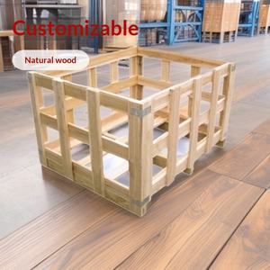 Fumigasyonsuz Masif Ahşap Ambalaj Kutuları Üreticisi Doğrudan Satış Lojistik Devir Kutuları Tarım Kullanımı Dikdörtgen - Product Image 2