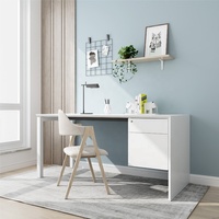 Bureau blanc au design moderne, table métallique, pour maison, bureau d'ordinateur pour étudiants