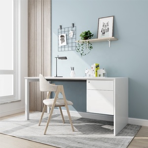 Bàn Văn Phòng Tại Nhà Màu Trắng Thiết Kế Hiện Đại Chân Kim Loại Bàn Văn Phòng Bàn Máy Tính Sinh Viên - Product Image 2