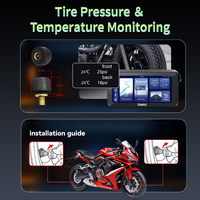Caméra DVR intelligente pour moto AOOCCI avec GPS antivol, double caméra 1080P, CarPlay sans fil, Android Auto, TPMS
