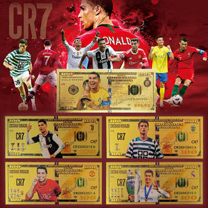 Cristiano Ronaldoed Herdenkingsmunt Goudfolie Bankbiljet Eurobeker Wereldbeker Voetbalcompetitie Souvenir - Product Image 2