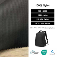 Tissu Oxford Ripstop 100% Nylon 70D*200D 110GSM, résistant au vent et aux déchirures, pour bagages d'extérieur, auvents, sacs à dos, avec revêtement PU/PVC/TPU/TPE