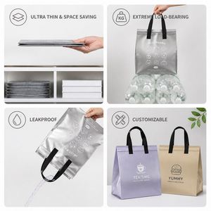 Bolsa Térmica Aislante Desechable de Tela No Tejida para Comida para Llevar, Pizza, Bebidas Frías y Calientes, Entrega a Domicilio, Impermeable - Product Image 4