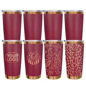 Custom logo DIY 20oz Copper Plated Double Wall Tumbler with <b>Plastic</b> Lids and Straws Outdoor Red Wine Travel Coffee Beer Mug <b>Cups</b> - Product Image 4