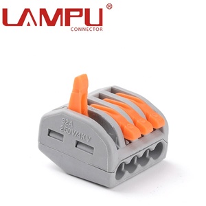 50 pièces/boîte 32A Nylon <span class=keywords><strong>2</strong></span> broches rapide enfoncer le connecteur de Type de levier de bornier de fil de câble électrique - Product Image 5