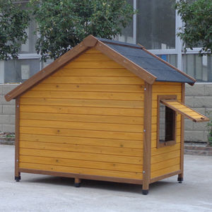 บ้านสุนัขไม้ลวดลายทึบสำหรับสุนัขที่ใช้เป็นผ้าม่านที่สะดวกและมีสไตล์ - Product Image 4