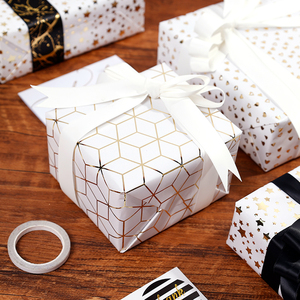 New Design Kids Holiday Disposable Coated Silicone Virgin Roll Hot Stamping Gift <b>Wrapping</b> <b>Paper</b> 43x300cm - Product Image 6