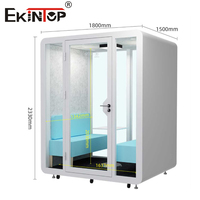 Cabine de bureau acoustique insonorisée, cabine téléphonique modulaire et mobile pour réunions, entretiens et diffusion