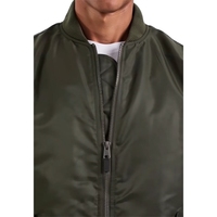 Blousons Bomber Décontractés Vert Olive Hiver Personnalisables OEM Design Tendance Épais Style Aviateur Oversize pour Hommes