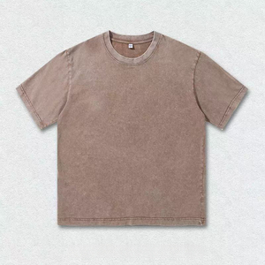 Camiseta Retro de Cuello Redondo para Hombre, 100% Algodón, Gruesa, Transpirable, Antiarrugas, Corte Regular, con Logotipo en la Espalda, Estilo Casual para Primavera/Verano - Product Image 4