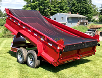 Bâche en PVC sur mesure OEM 5' X 12' pour camions à benne basculante avec poche de 7 pouces et spline