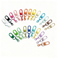 Fermoir de porte en alliage de zinc coloré finition cuite + Fermoir mousqueton de 14 mm Vente en gros Accessoires de bijoux DIY Composants de porte-clés pivotants