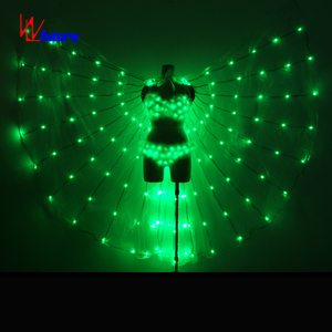 Le ali a LED indossano un Costume di danza del ventre telecomandato con reggiseno Sexy luminoso e mutandine per ballare - Product Image 4