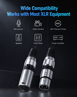 Câble d'extension XLR mâle vers femelle, câble DMX, pour microphone de scène, câble de microphone, cuivre pur 22AWG
