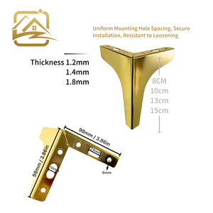 Factory Wholesale modern 8cm/10cm/13cm/15cm black short t leg metal <b>sofa</b> legs iron furniture legs <b>cheap</b> for cabinet - Product Image 3