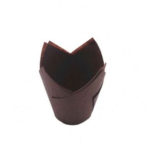 Gobelets à gâteau jetables McFen en papier, forme tulipe, blanc, gris, naturel, flamme, avec doublure, ensemble en sachet OPP, compatibles lave-vaisselle, pour la pâtisserie et les desserts - Product Image 3