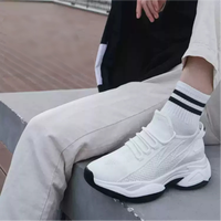 Chaussures unisexes rehaussantes à tige tricotée en TPU respirant, baskets décontractées style papa, usine ODM OEM pour hommes et femmes
