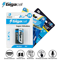 Venta Directa de Fábrica, Pilas Alcalinas de 9V 6LR61, Pilas de 9 Voltios 6LR61 de Larga Duración