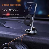 Support de téléphone magnétique pliable en alliage, fixation puissante pour bureau, mur, voiture, pare-brise, tableau de bord, support de fenêtre