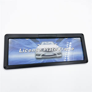 Roestvrijstalen Gebakken Blauw Gemodificeerd Kentekenplaatframe Uit China & Guatemala Premium Luxe Universeel Fit Kentekenplaatafdekking - Product Image 1