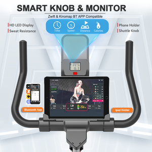 <span class=keywords><strong>Bicicleta</strong></span> Estática Zwif App para Ejercicios Cardiovasculares, <span class=keywords><strong>Bicicleta</strong></span> de Spinning Magnética para Ciclismo en Interiores, <span class=keywords><strong>Bicicleta</strong></span> de Ejercicio para el Hogar con Monitor LED - Product Image 4