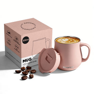 <span class=keywords><strong>Mug</strong></span> en métal à double paroi de 300 ml sans BPA avec logo personnalisé, en acier inoxydable 304, tasses à café isolées avec couvercle et poignée - Product Image 1