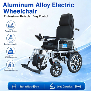 12A Lithium Battery Lightweight Power Wheel Chair Foldable Aluminum Alloy Portable Power Wheelchair For Elderly