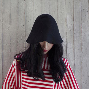 100% lana mujer cubo gorra Cloche capucha sombrerería artesanía sombrero Otoño Invierno Fancinators bloque cuerpo conos gorra - Product Image 2