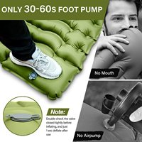 Matelas de camping gonflable portable, rectangulaire, en PVC, imperméable, pour 1 à 2 personnes, utilisation en extérieur, gonflage automatique pliable