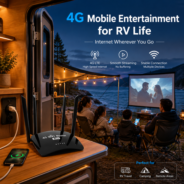 ZBT WE2008-C 4G LTE Cat4 WiFi Router 300Mbps Dual-Band with SIM Card Slot for Home Caravan Outdoor