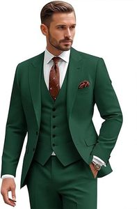 Abito Formale da <span class=keywords><strong>Uomo</strong></span> 3 Pezzi Slim Fit Traspirante con Giacca, Gilet e Pantaloni per Banchetti - Product Image 3