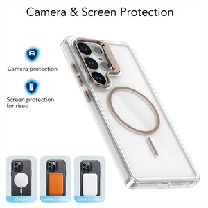 Funda de Lujo Transparente con Soporte Magnético para Lentes <span class=keywords><strong>Magsafe</strong></span> para <span class=keywords><strong>Samsung</strong></span> S25 Ultra S24 S23 Plus FE A06 A07 A16 A17 A26 - Product Image 6