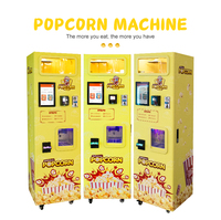 Machine à Popcorn Rapide 2027 Entièrement Automatique Multi-Saveurs pour Popcorn Sphérique, Distributeur Automatique de Snacks à Monnayeur